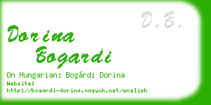 dorina bogardi business card